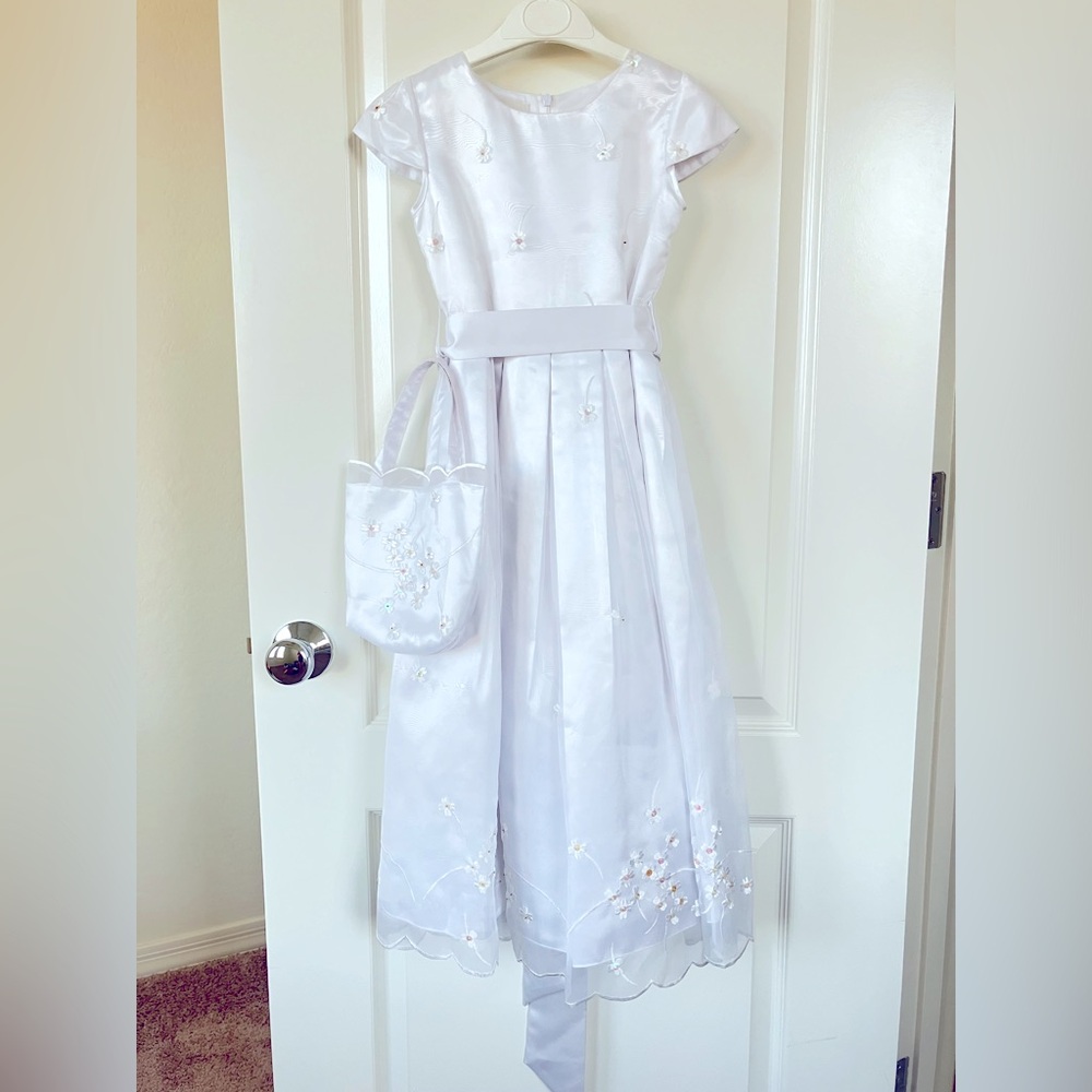Girls’ First Communion Dress and Purse
